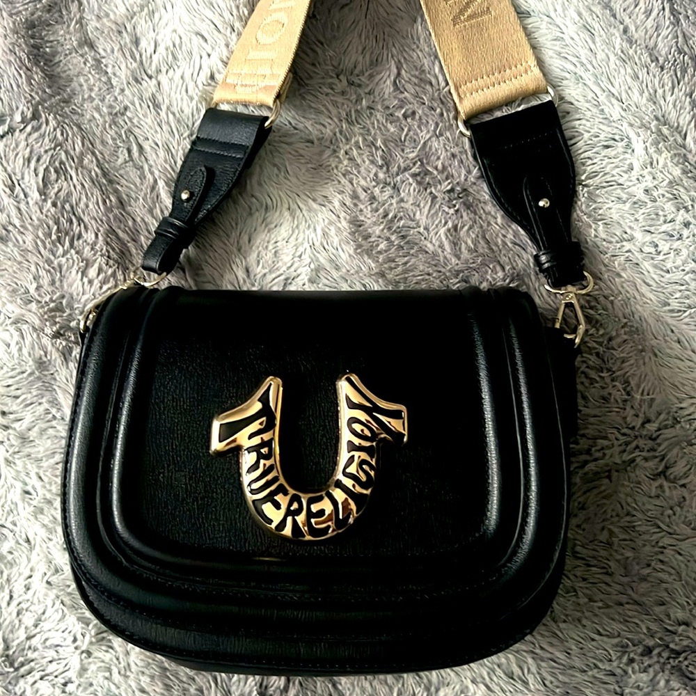 True Religion Shoulder Bag with Signature Logo Accent